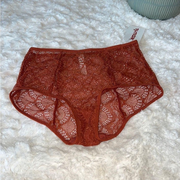 FREE PEOPLE peach high waist lace briefs - Picture 1 of 4